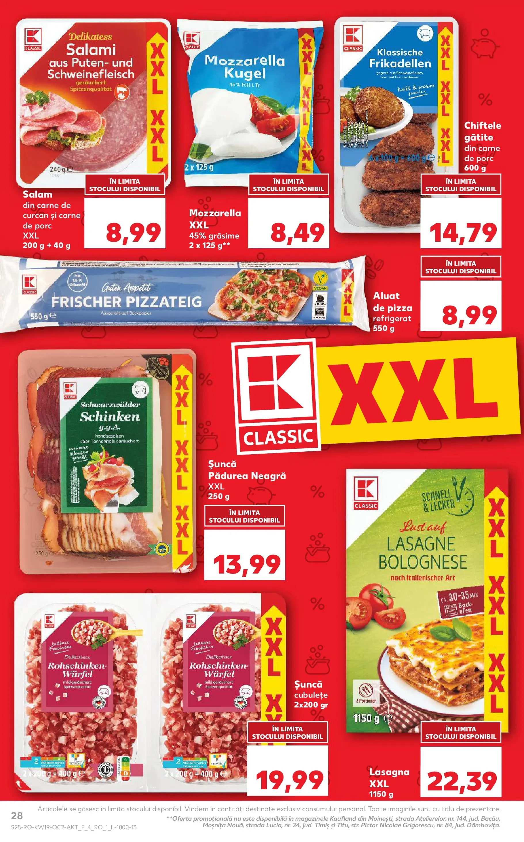 Kaufland Domnesti 06.05.2026 - Revista si Oferta | Pagină: 28 | Produse: Aluat, Șuncă, Pizza, Carne De Porc