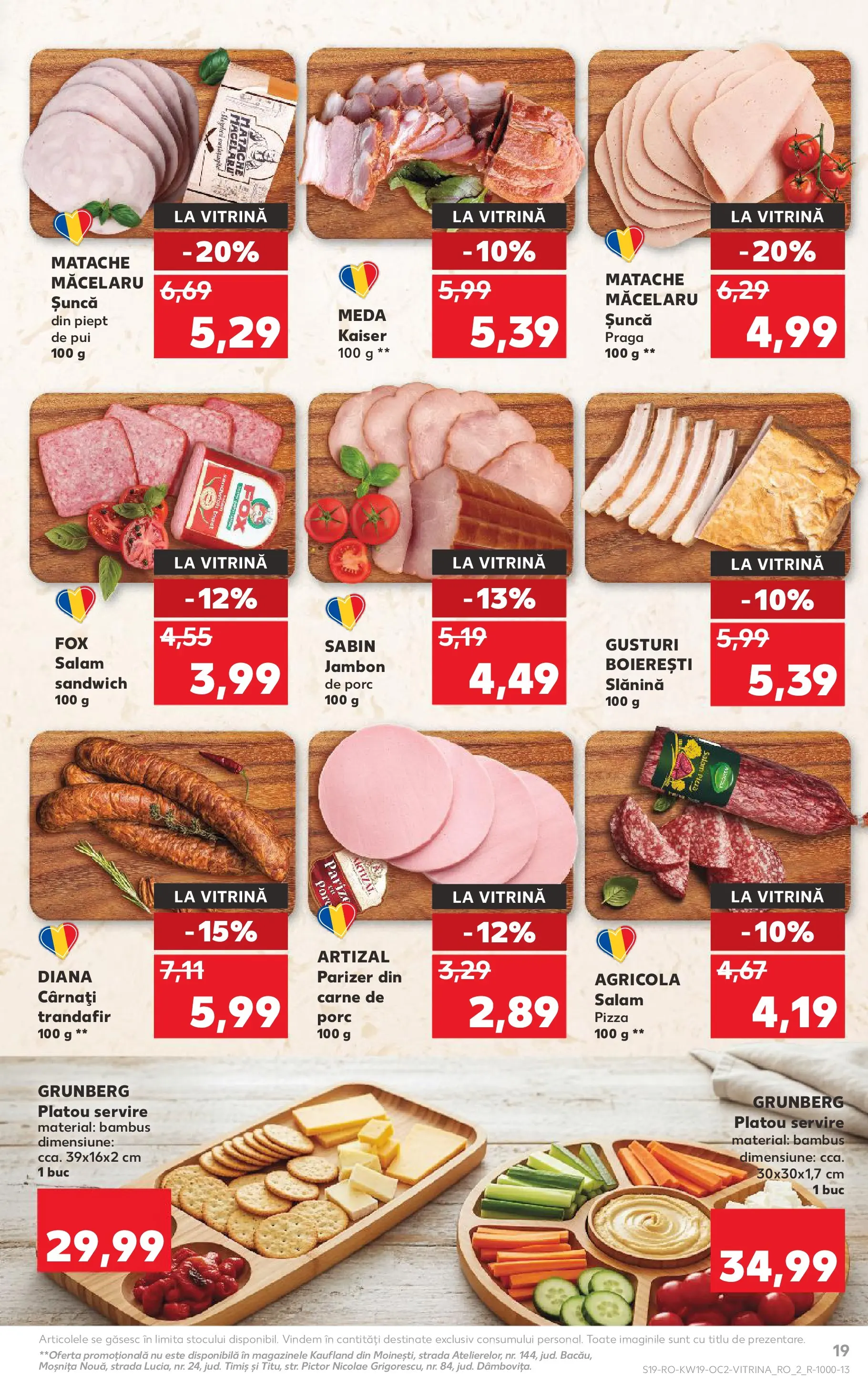 Kaufland Domnesti 06.05.2026 - Revista si Oferta | Pagină: 19 | Produse: Vitrină, Pizza, Parizer, Cârnați