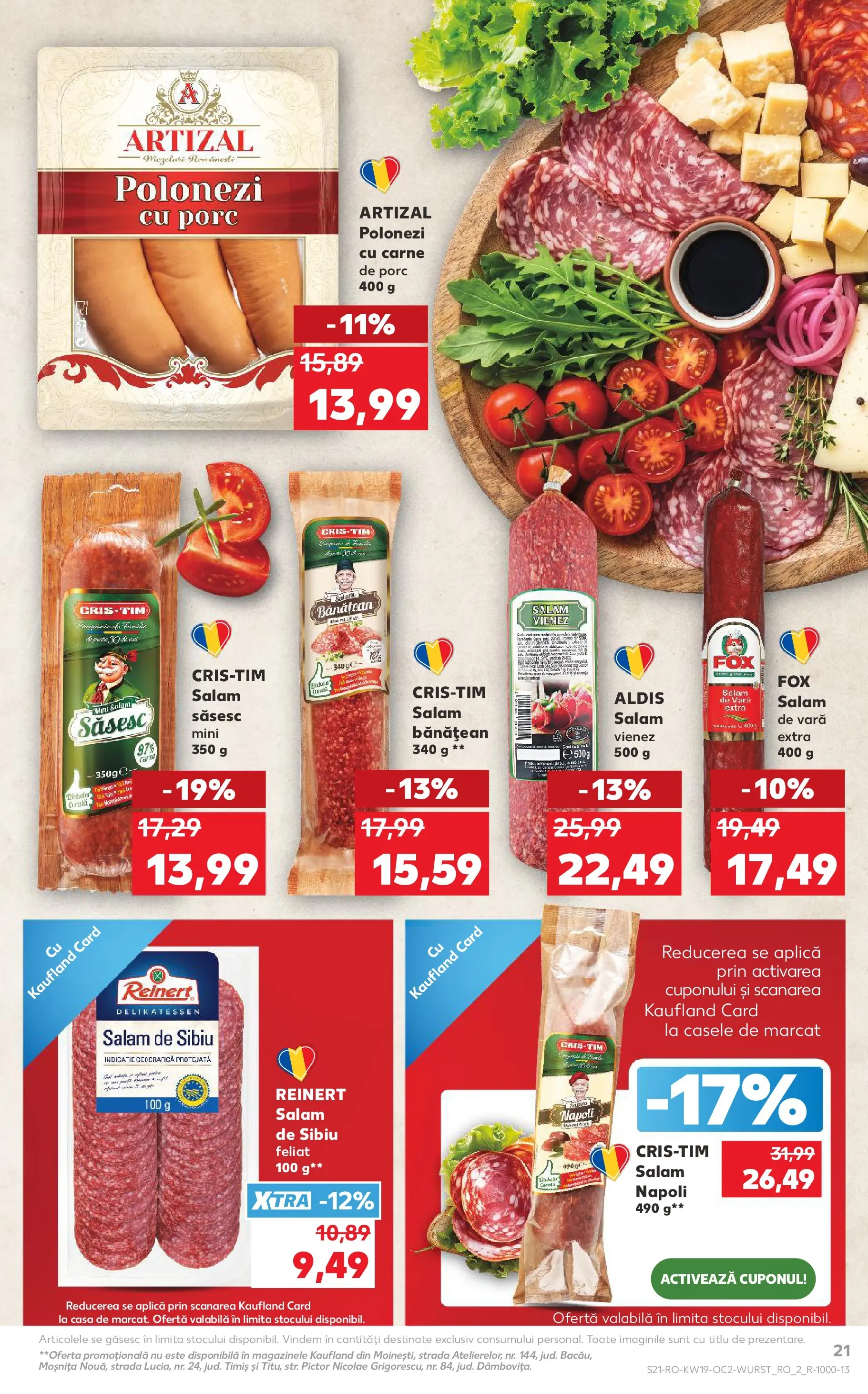Kaufland Domnesti 06.05.2026 - Revista si Oferta | Pagină: 21 | Produse: Salam, Carne De Porc