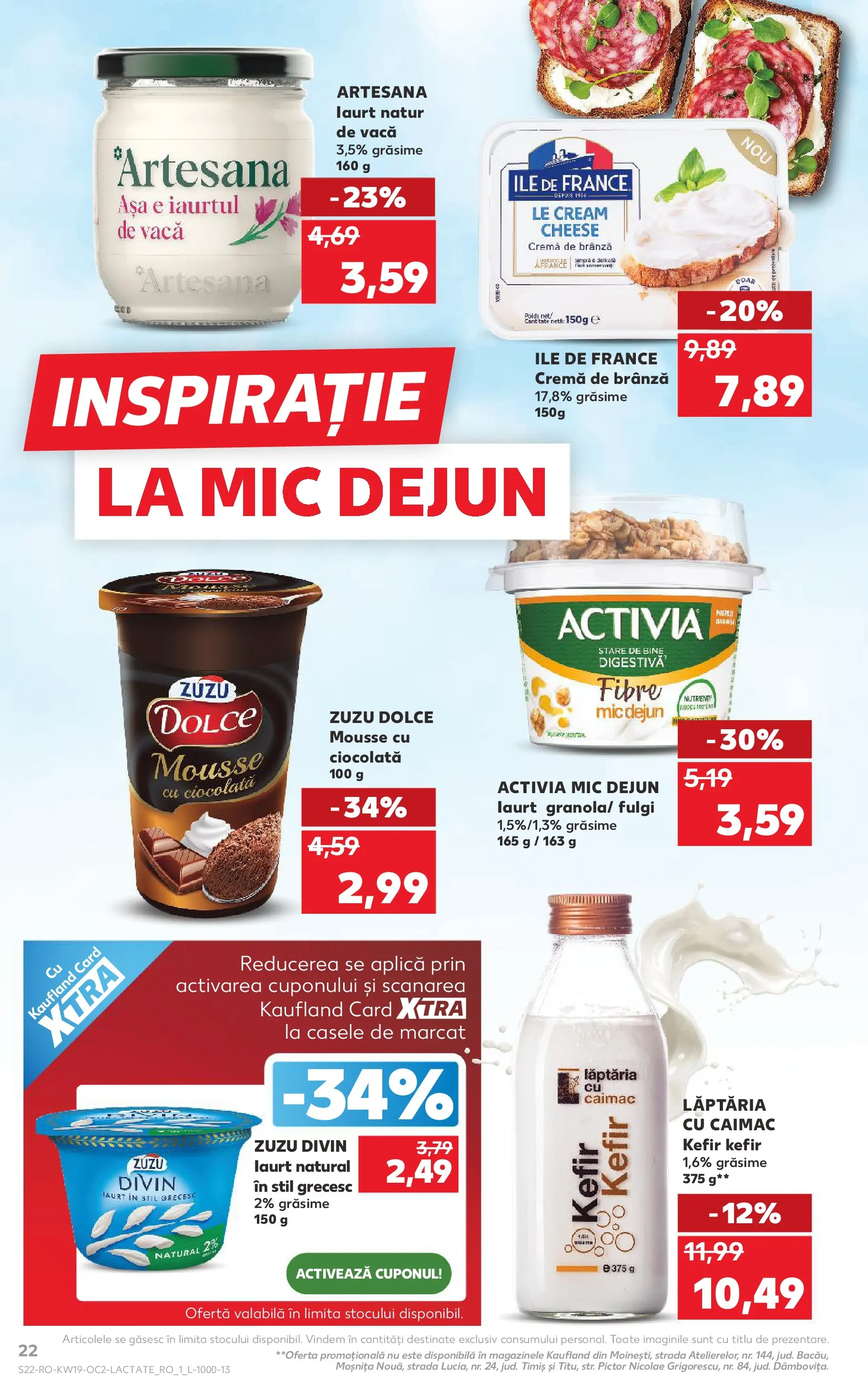 Kaufland Domnesti 06.05.2026 - Revista si Oferta | Pagină: 22 | Produse: Cremă, Ciocolată, Kefir, Cremă de brânză
