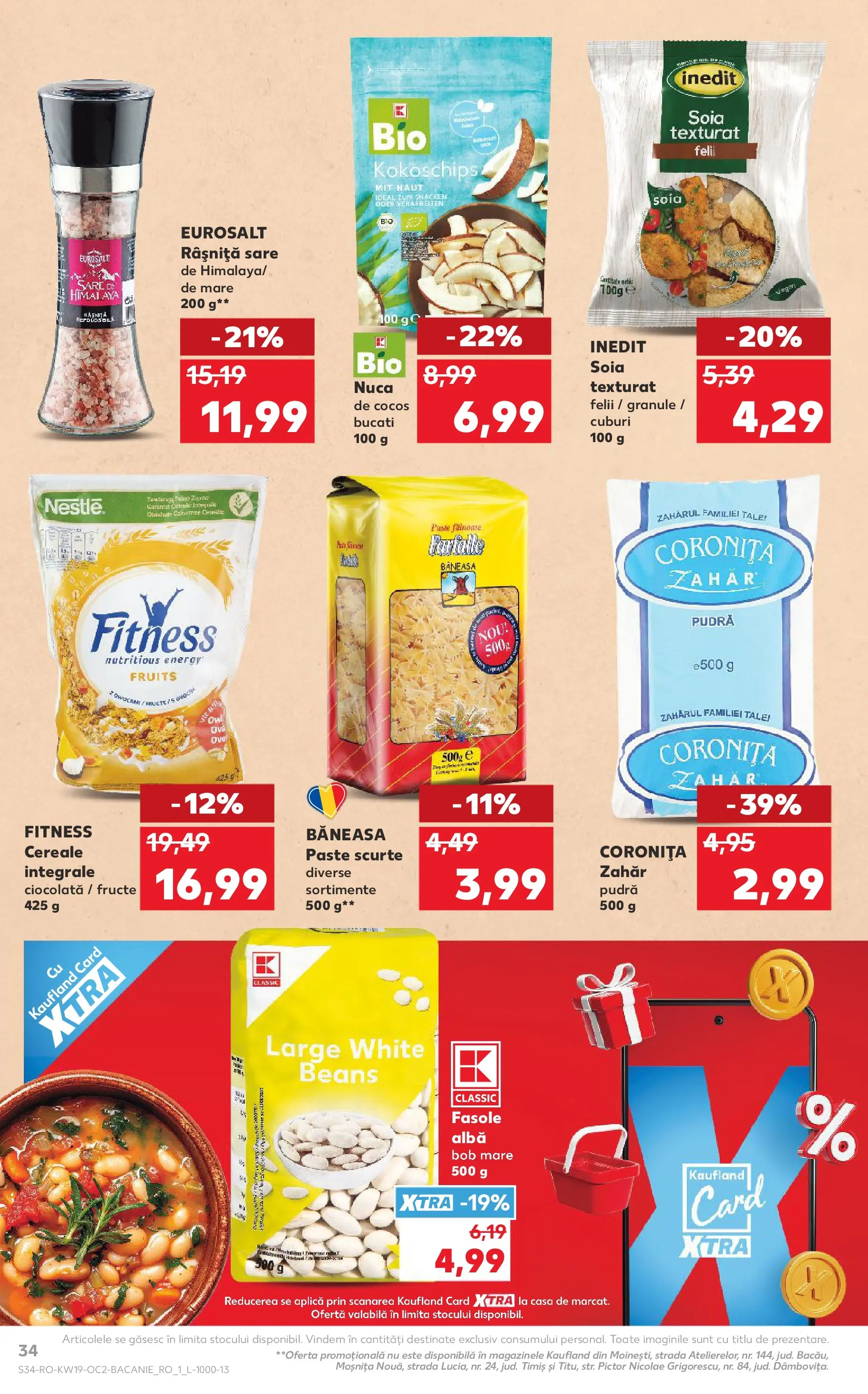 Kaufland Domnesti 06.05.2026 - Revista si Oferta | Pagină: 34 | Produse: Pudră, Cereale, Fasole albă, Sare