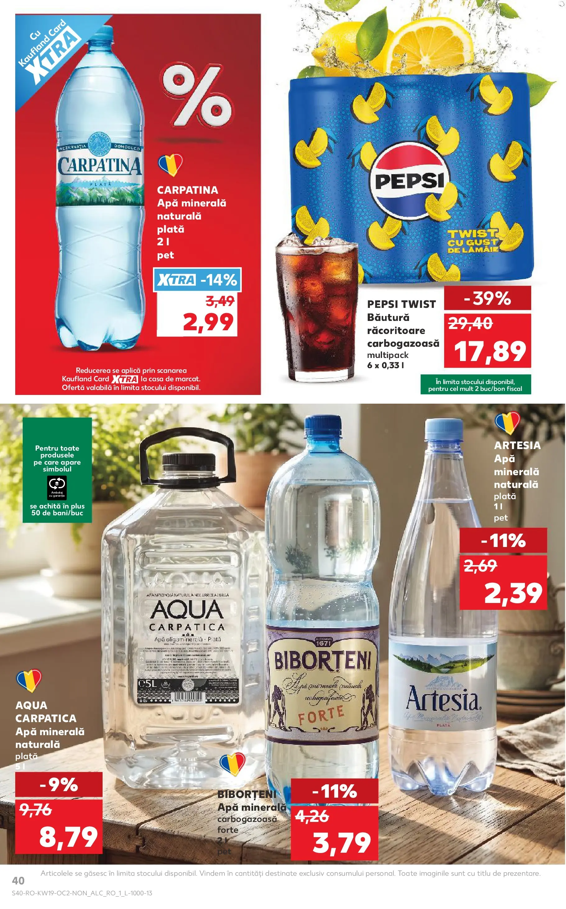 Kaufland Domnesti 06.05.2026 - Revista si Oferta | Pagină: 40 | Produse: Yazı tahtası kalemi, Apă, Lămâie