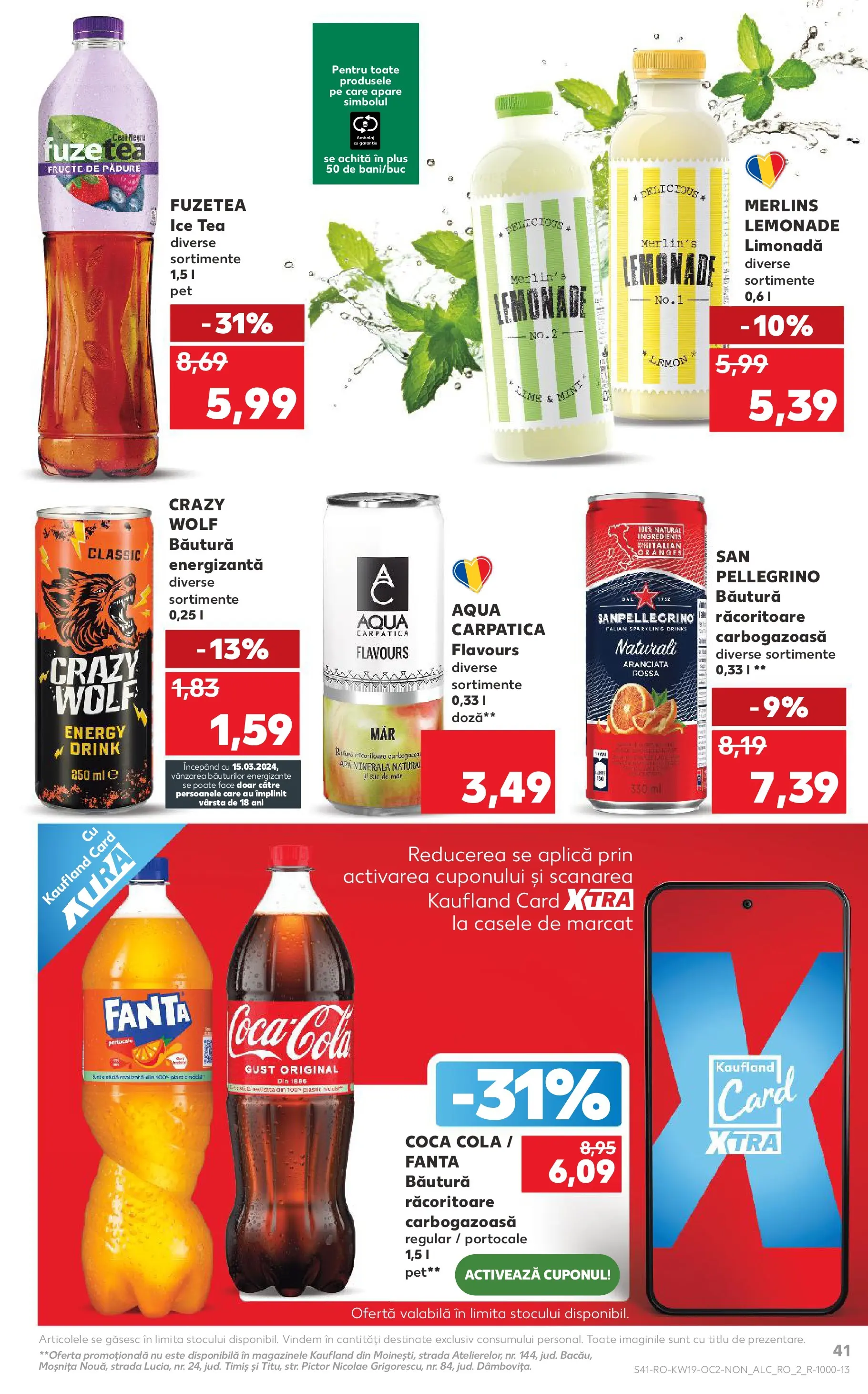 Kaufland Domnesti 06.05.2026 - Revista si Oferta | Pagină: 41 | Produse: Yazı tahtası kalemi, Portocale, Ice tea, Fructe