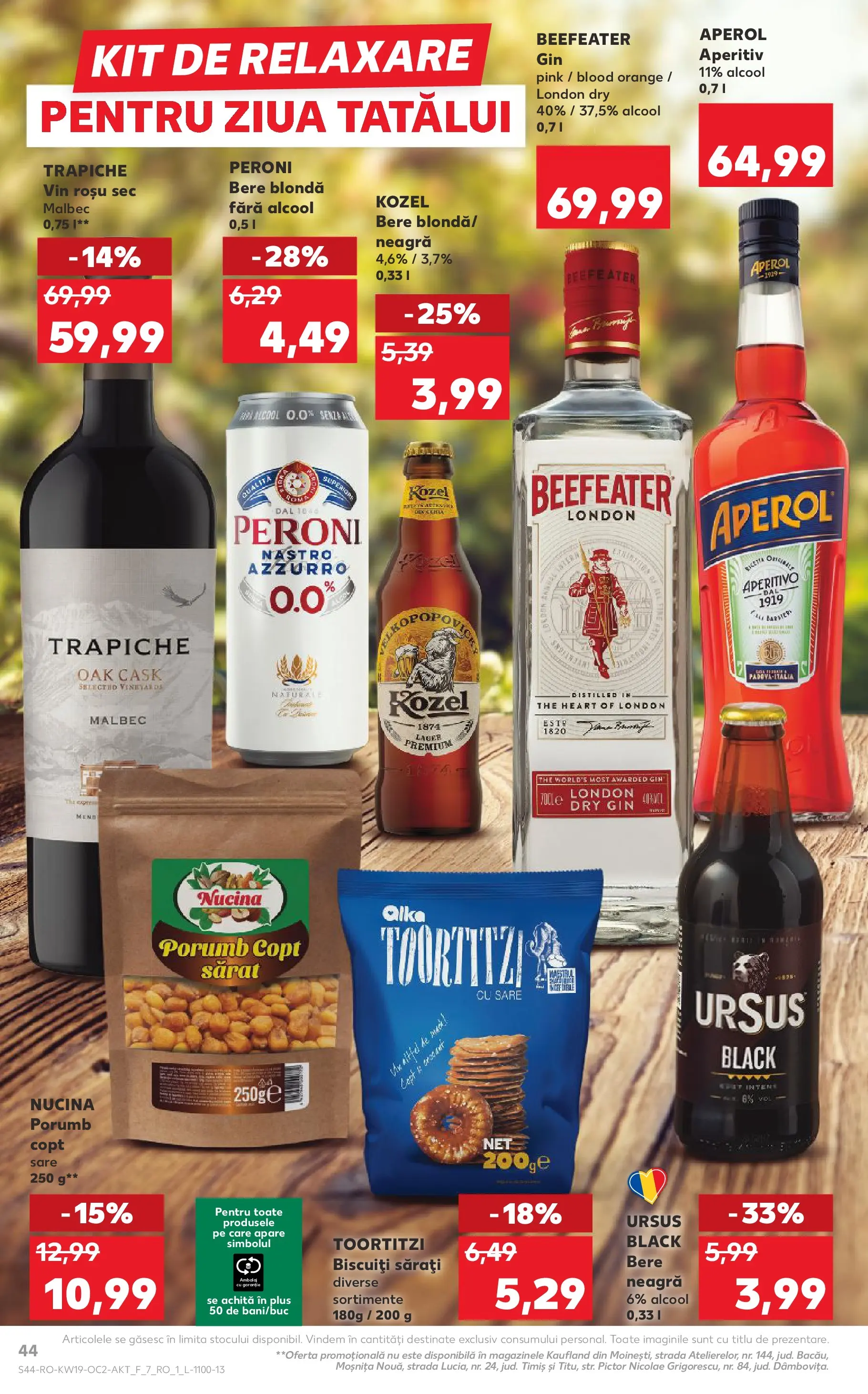 Kaufland Ploiești 06.05.2026 - Revista si Oferta | Pagină: 44 | Produse: Vin, Bere, Porumb, Aperol