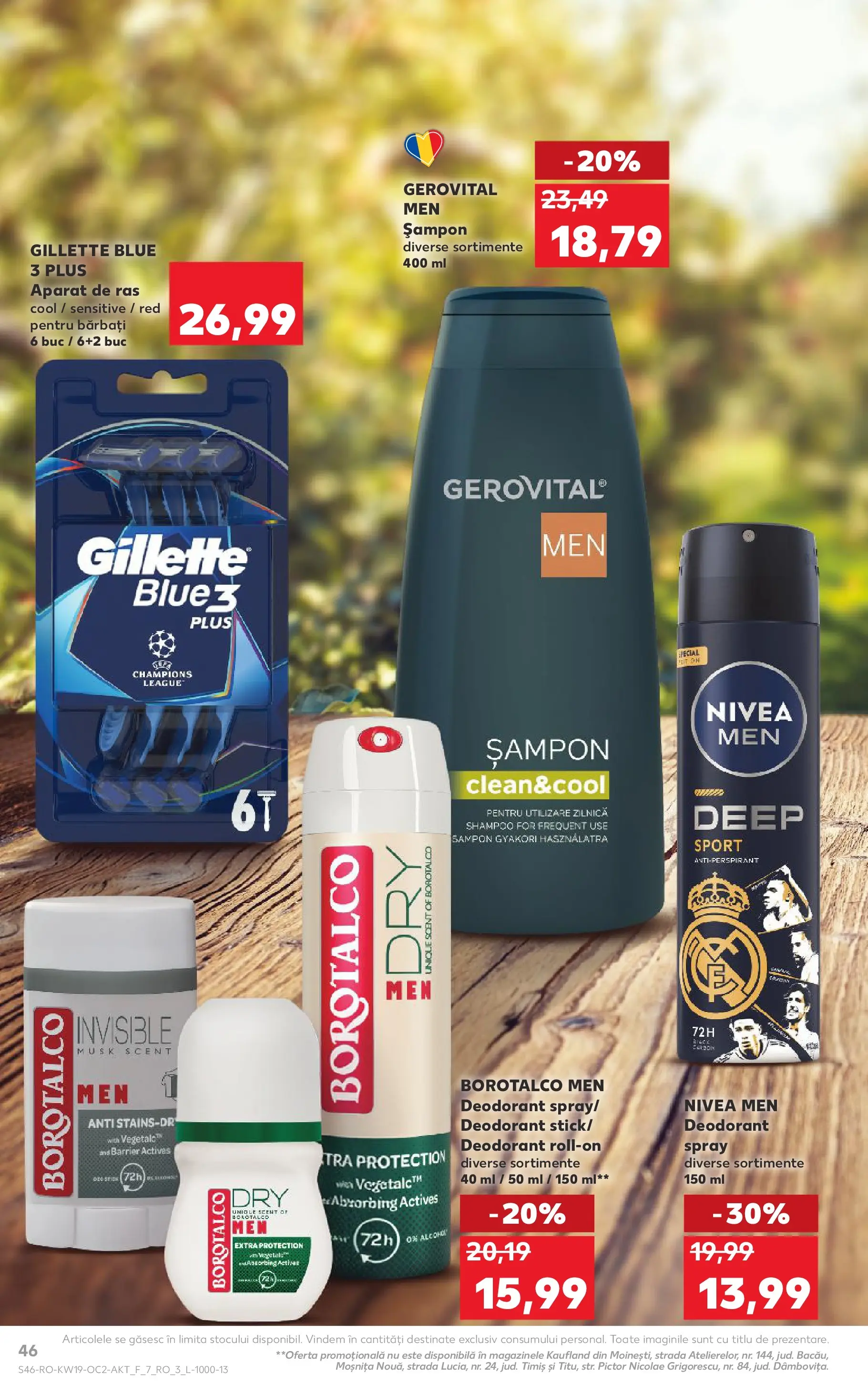 Kaufland Domnesti 06.05.2026 - Revista si Oferta | Pagină: 46 | Produse: Aparat De Ras, Șampon, Deodorant, Antiperspirant