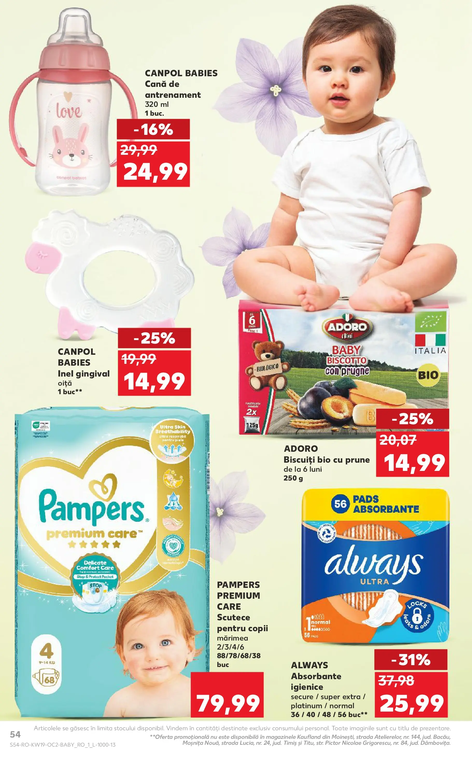 Kaufland Domnesti 06.05.2026 - Revista si Oferta | Pagină: 54 | Produse: Pirinç gevreği, Inel, Biscuiți, Absorbante