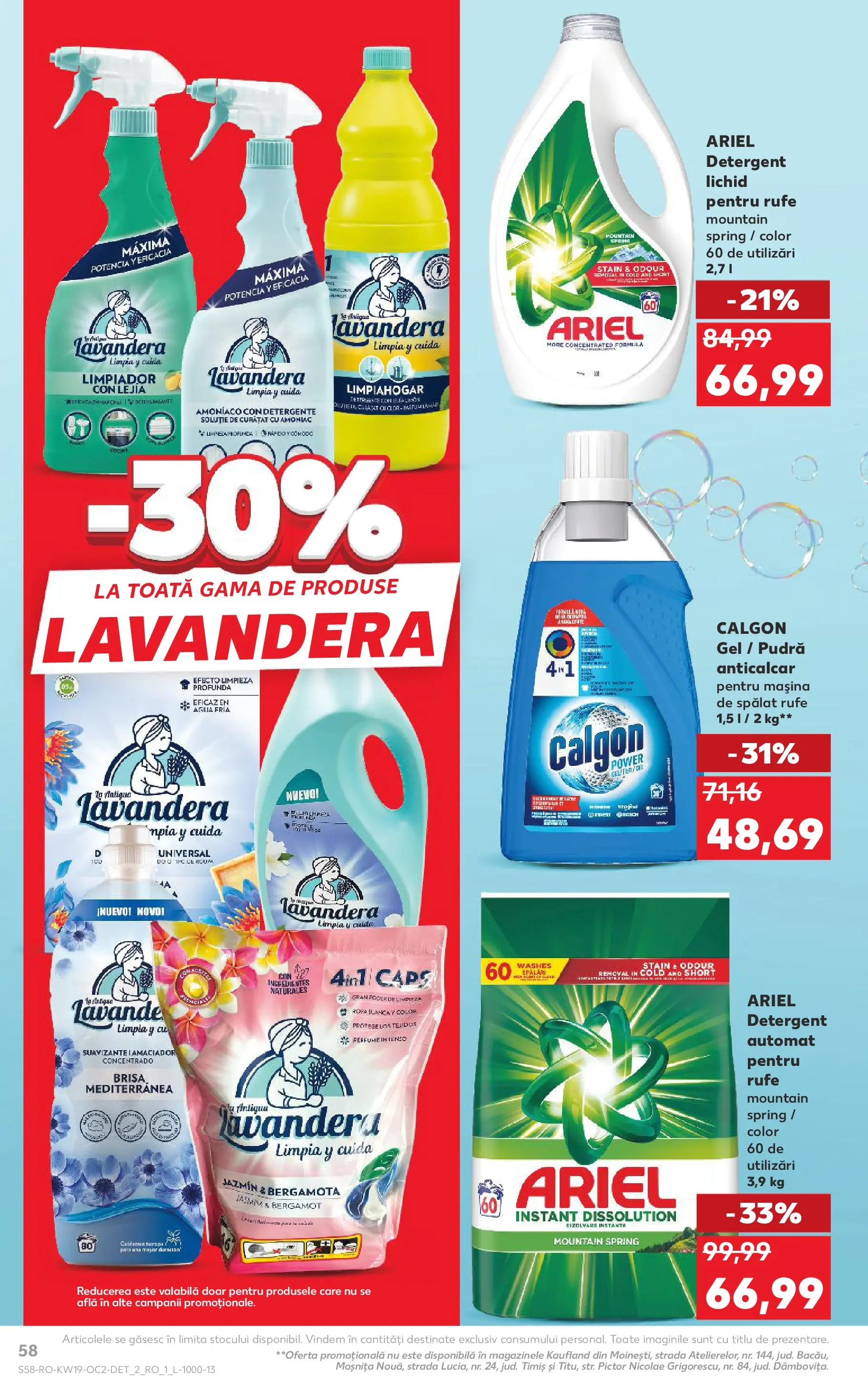 Kaufland Domnesti 06.05.2026 - Revista si Oferta | Pagină: 58 | Produse: Mașină De Spălat, Kedi Ödül Oyuncakları, Pudră, Detergent