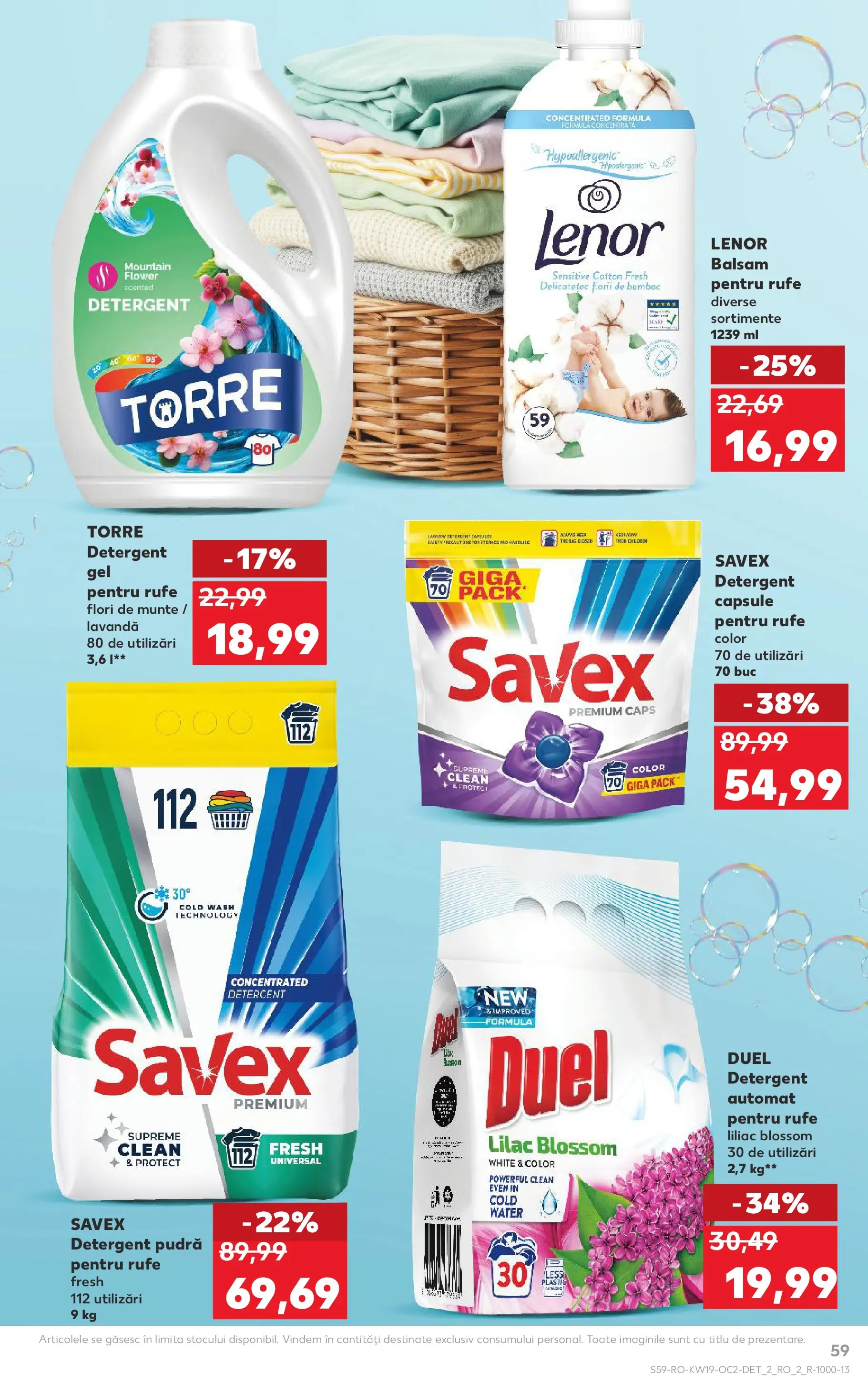 Kaufland Domnesti 06.05.2026 - Revista si Oferta | Pagină: 59 | Produse: Kedi Ödül Oyuncakları, Pudră, Yorgan, Detergent