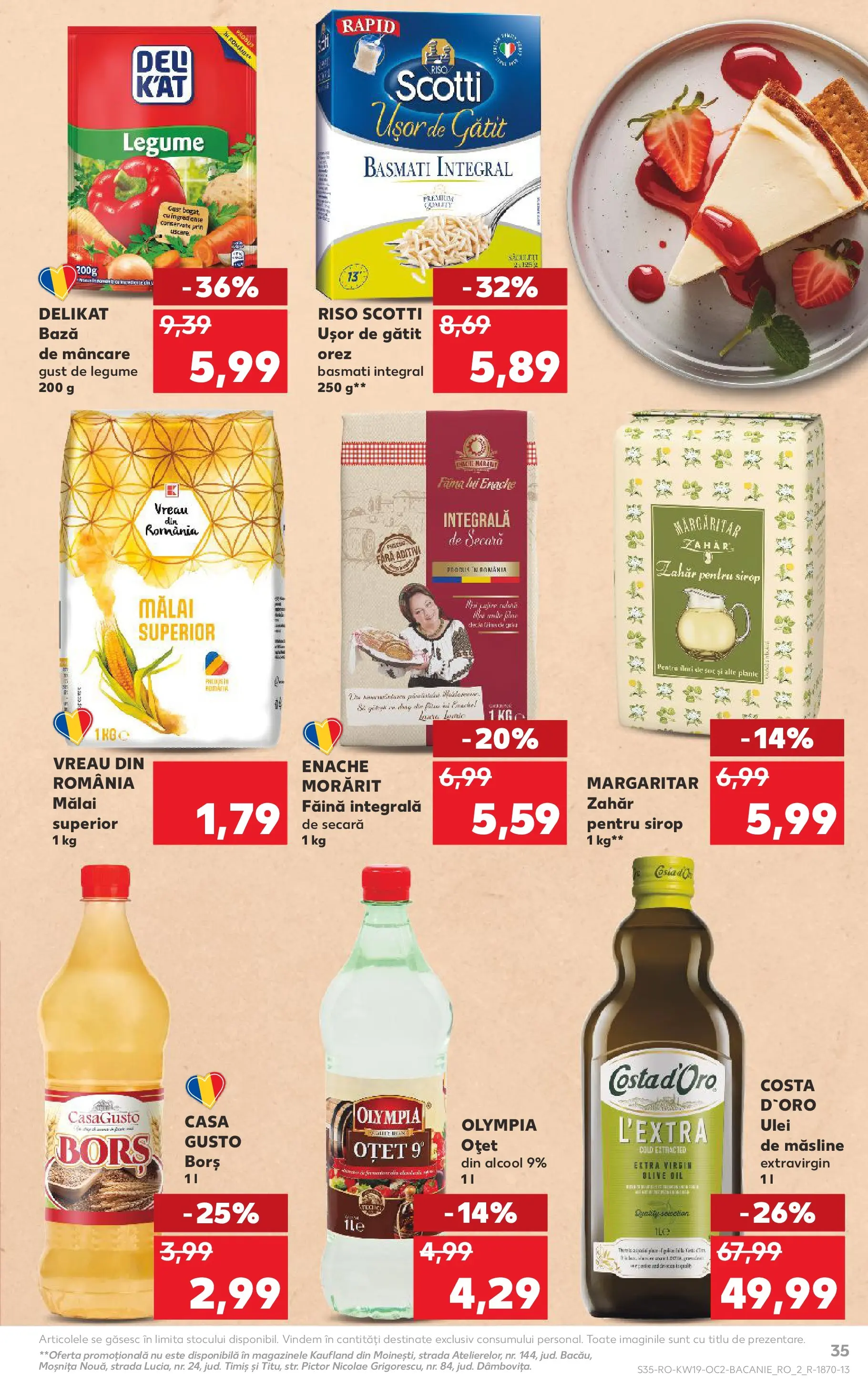 Kaufland Alexandria 06.05.2026 - Revista si Oferta | Pagină: 35 | Produse: Măsline, Borș, Oțet, Făină