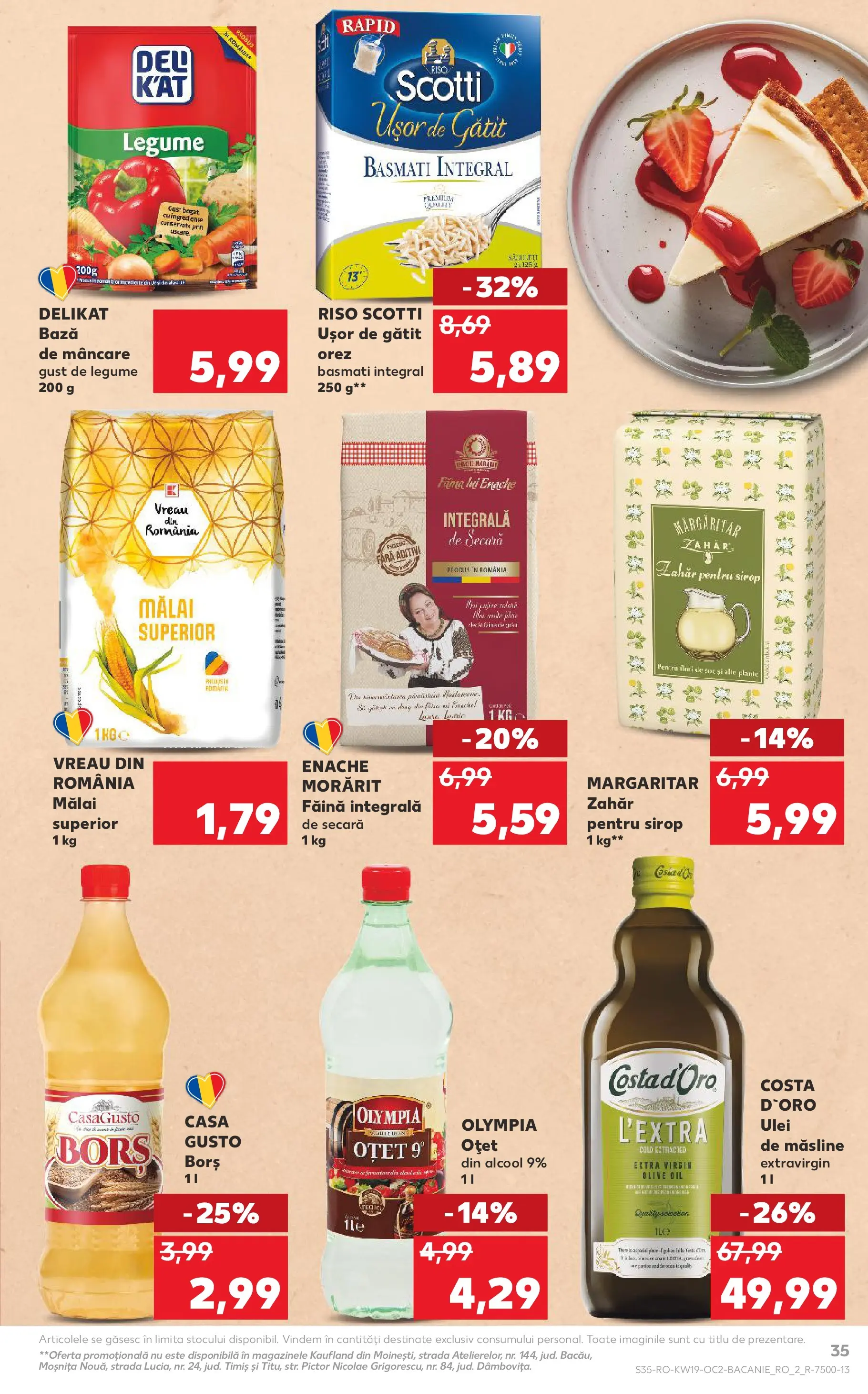 Kaufland Viseu de Sus 06.05.2026 - Revista si Oferta | Pagină: 35 | Produse: Măsline, Borș, Oțet, Orez