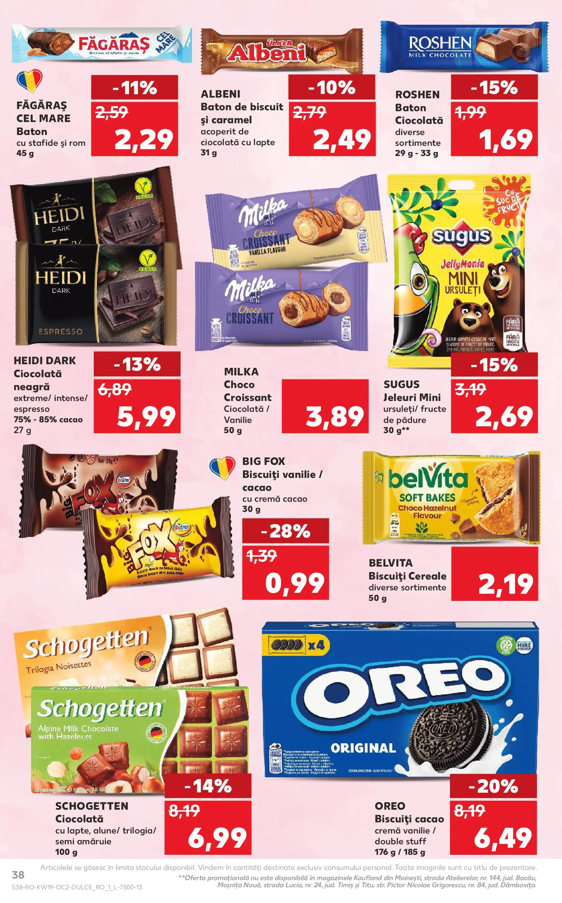 Kaufland Viseu de Sus 06.05.2026 - Revista si Oferta | Pagină: 38 | Produse: Ciocolată, Biscuiți, Fructe, Jeleuri