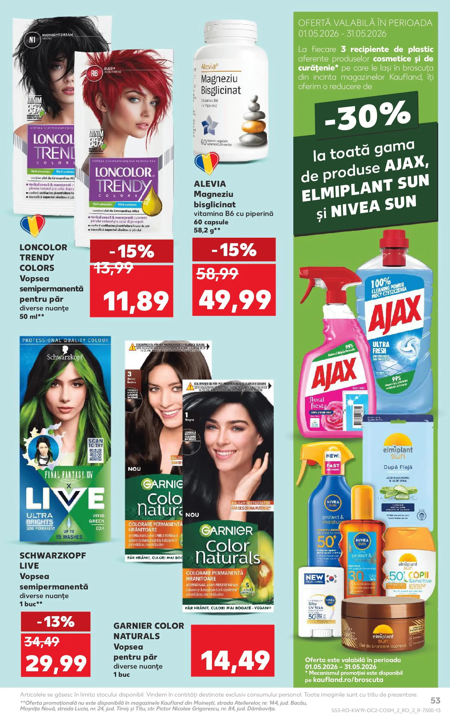 Kaufland Viseu de Sus 06.05.2026 - Revista si Oferta | Pagină: 53 | Produse: Aloe vera, Vopsea, Balsam, Ulei