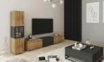 m&ouml;max Dornbirn - Ihr Trendm&ouml;belhaus in Dornbirn Wohnwand Berlin Eiche Wotan/Schwarz