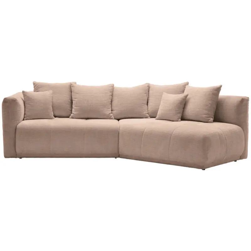 Ecksofa in Chenille Beige 315/180 cm