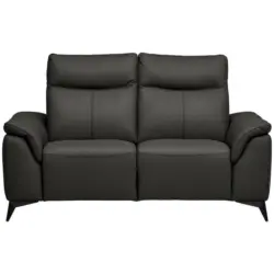 2-Sitzer-Sofa in Echtleder Anthrazit