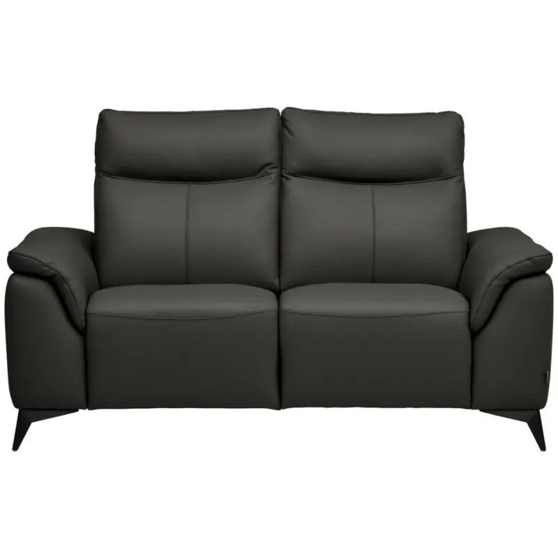2-Sitzer-Sofa in Echtleder Anthrazit