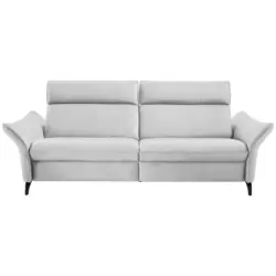 3-Sitzer-Sofa in Echtleder Hellgrau