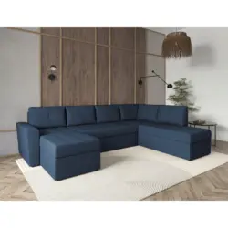 Wohnlandschaft Termoli in Jacquard Dunkelblau