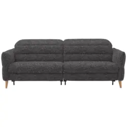 2-Sitzer-Sofa in Webstoff Dunkelgrau