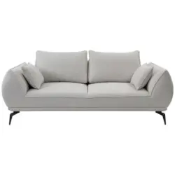 2-Sitzer-Sofa in Webstoff Creme