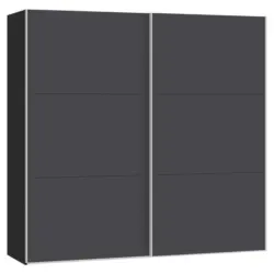 Schwebet&uuml;renschrank in Anthrazit, Schwarz