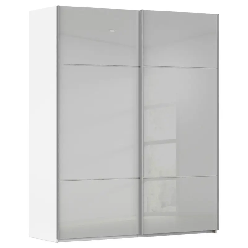 Schwebet&uuml;renschrank in Grau, Wei&szlig;