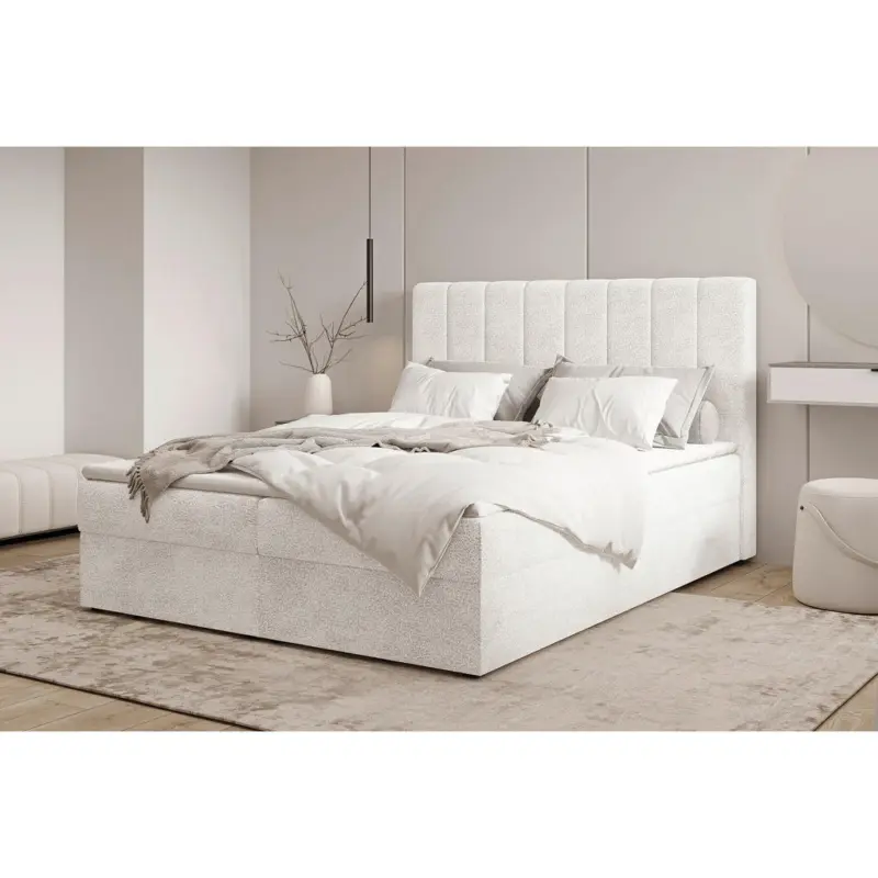 Boxbett 160/200 cm in Wei&szlig;, Elfenbein