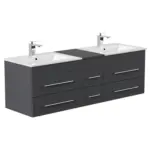 M&ouml;belix WASCHTISCHKOMBI Nero XL, Graphitfarben B: 153 cm