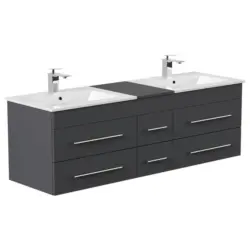 WASCHTISCHKOMBI Nero XL, Graphitfarben B: 153 cm
