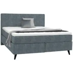 Boxspringbett 160/200 cm in Dunkelgrau