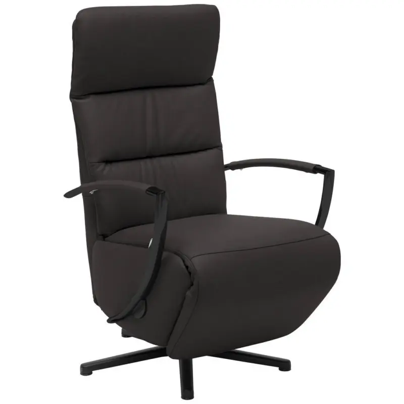 Relaxsessel in Leder Mokka