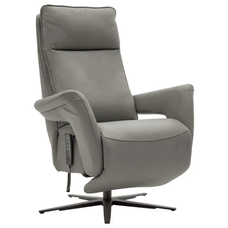 Relaxsessel in Leder Grau