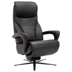 Relaxsessel in Leder Schwarz