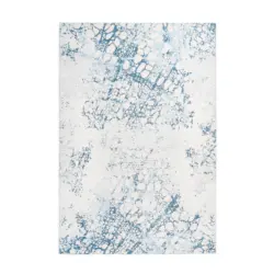 Flachwebeteppich 120/170 cm Galaxy 725 Creme / Blau Blau, Creme