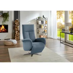 Relaxsessel in Textil Hellblau