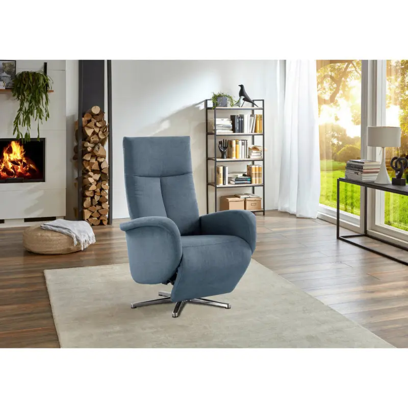 Relaxsessel in Textil Hellblau