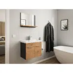 M&ouml;belix Waschtischkombi Slimline Eichefarben B: 59,5cm