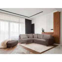 Ecksofa inkl. Hocker Ariella in Cord Braun 161/231 cm