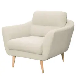 Sessel in Webstoff Creme