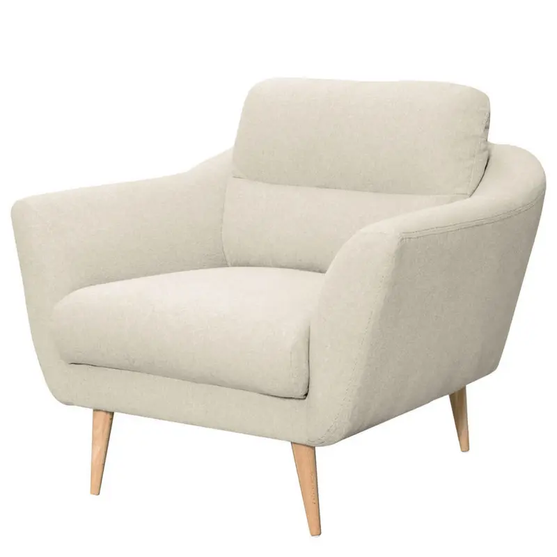 Sessel in Webstoff Creme