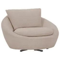 Sessel in Flachgewebe Hellbraun