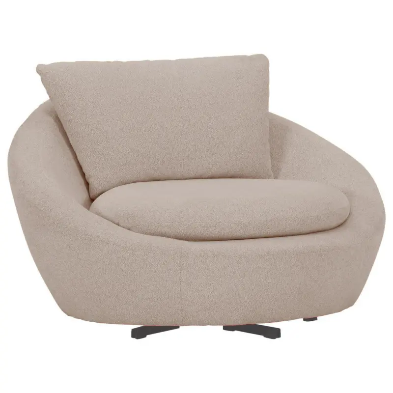 Sessel in Flachgewebe Hellbraun