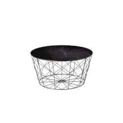 Couchtisch in Metall, Glas 80/80/45 cm