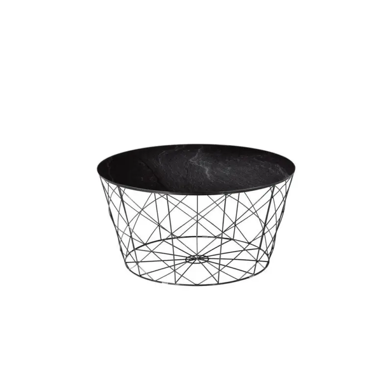 Couchtisch in Metall, Glas 80/80/45 cm