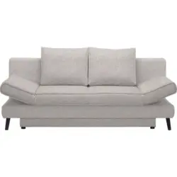 Schlafsofa in Webstoff Hellgrau