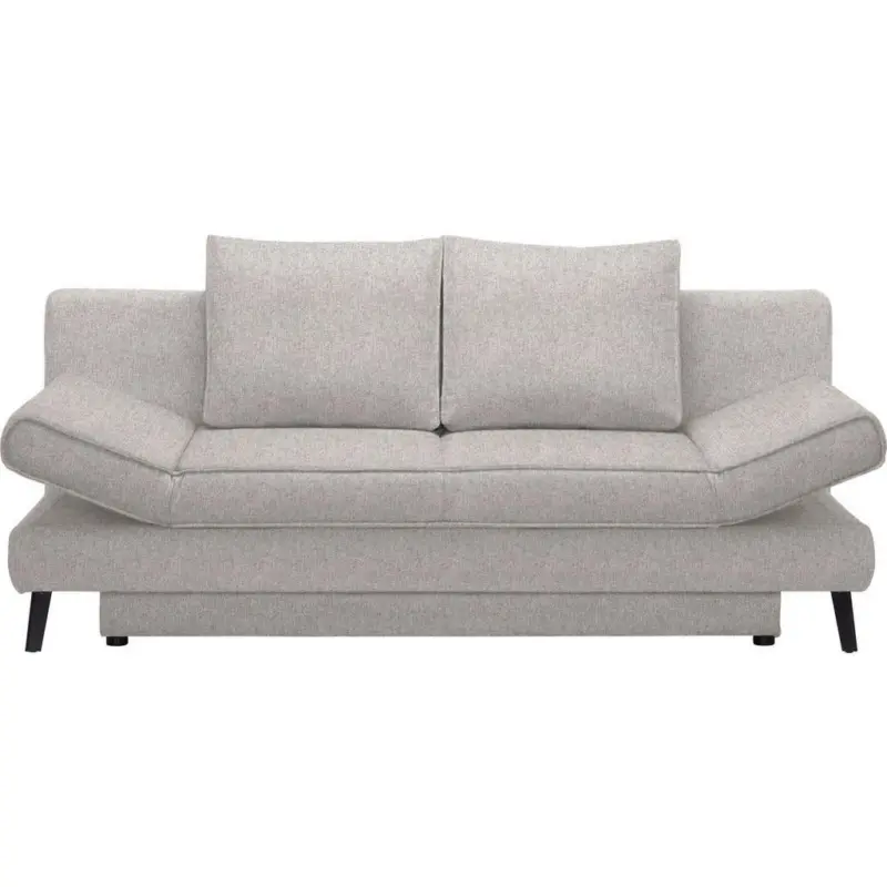 Schlafsofa in Webstoff Hellgrau