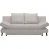 Schlafsofa in Webstoff Hellgrau