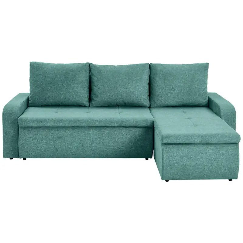 Ecksofa in Webstoff Mintgr&uuml;n 235/158 cm