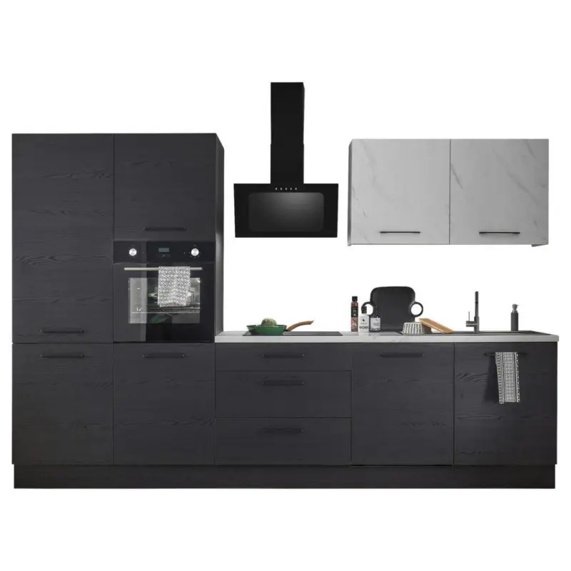 K&uuml;chenleerblock 320 cm in Graphitfarben