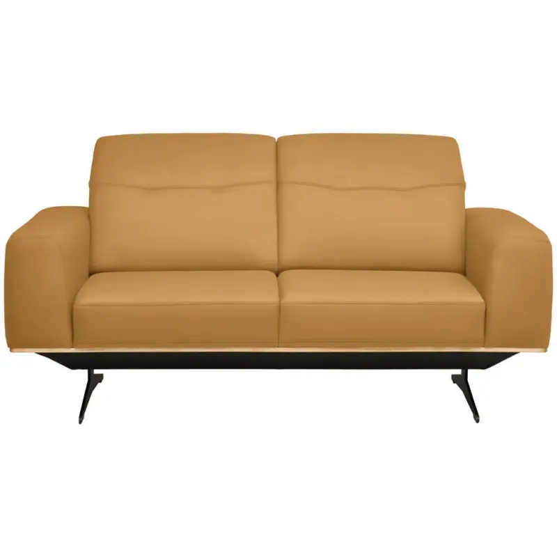 3-Sitzer-Sofa in Echtleder Senfgelb